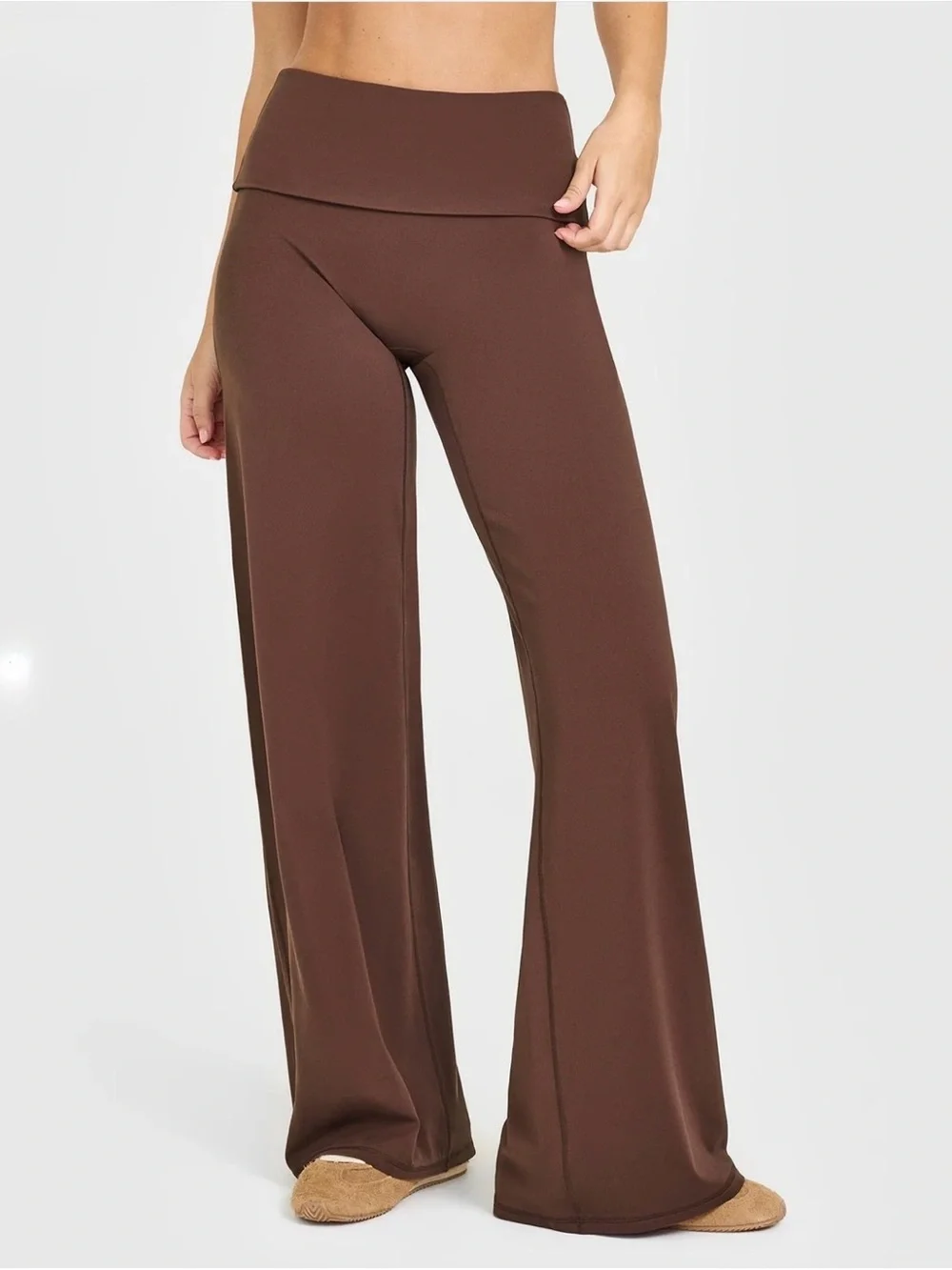 Oner Active SOFT MOTION FOLD OVER STRAIGHT LEG PANTS Espresso Brown M Regular